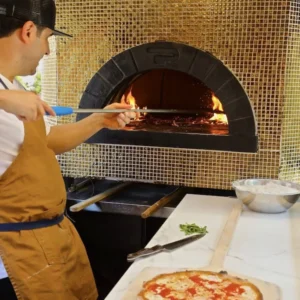 Pizza cooking in a combination RPM 140-160 oven