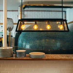 Forno a legna ad uso combinato legna gas con mosaico personalizzato