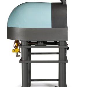 Side of gas oven Joy 60 TW with light blue lining